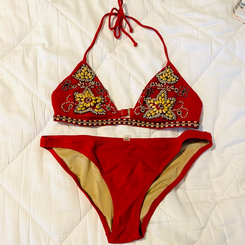 Victoria Secret Red Bikini Sz Medium